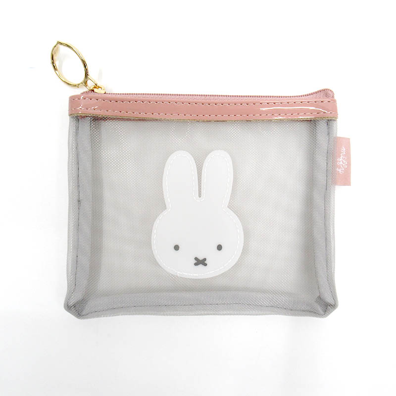 miffy バイカラーメッシュミニフラットポーチ GY